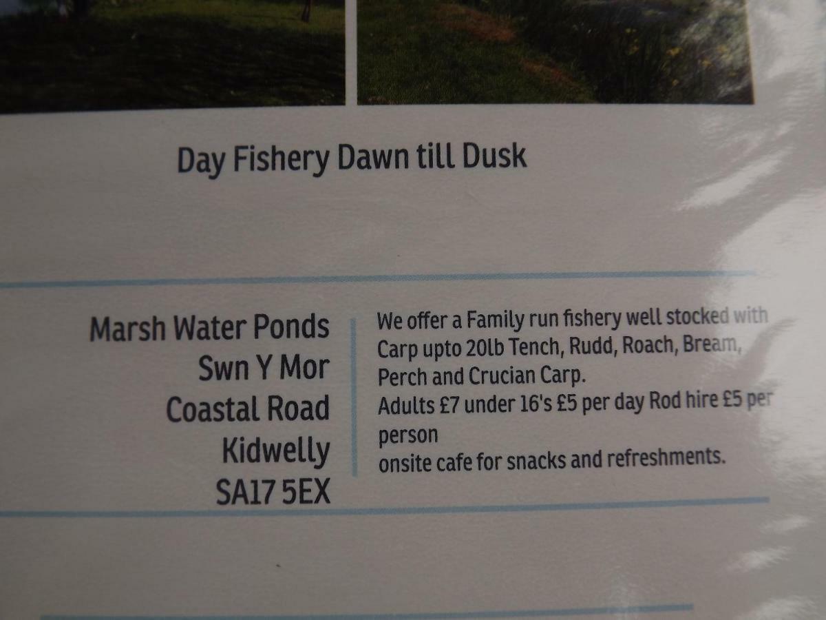 Villa Marsh Water Ponds Fishery Kidwelly Exterior foto